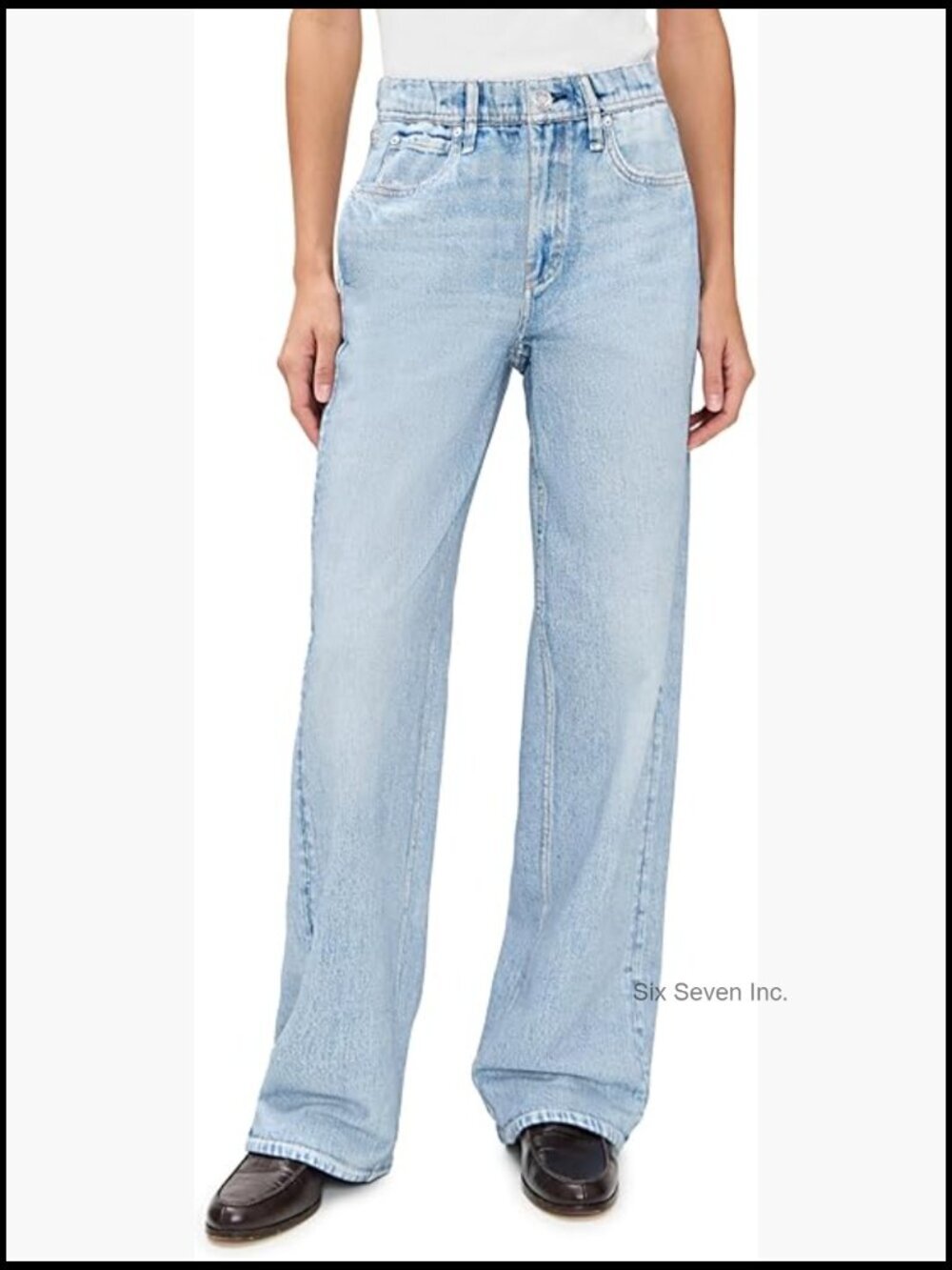 Terry Pull On Wide Leg Jeans Sweatpants Style Knit